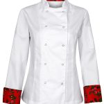 Bluza gastronomiczna biała damska "SŁOWIANKA" długi rękaw