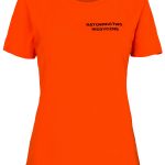 T-shirt ratowniczy damski pomarańczowy FLUO