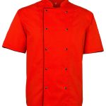 Bluza gastronomiczna czerwona męska krótki rękaw